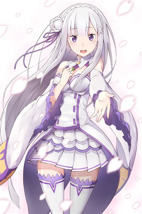 Online Crop Female Animated Character Wearing White And Purple Dress