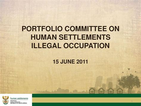 Portfolio Committee On Human Settlements Ppt Download