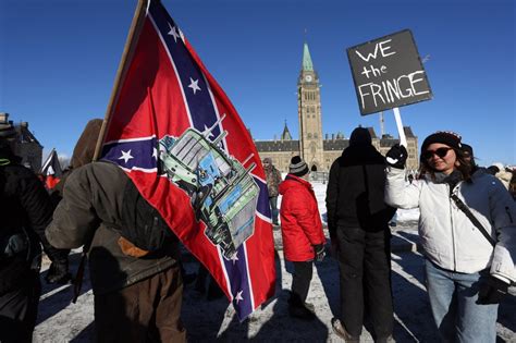 why are canadian protesters flying confederate flags tdw