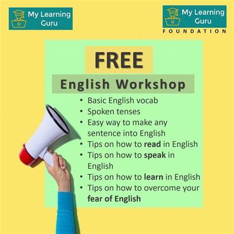 Free English Workshop My Learning Guru