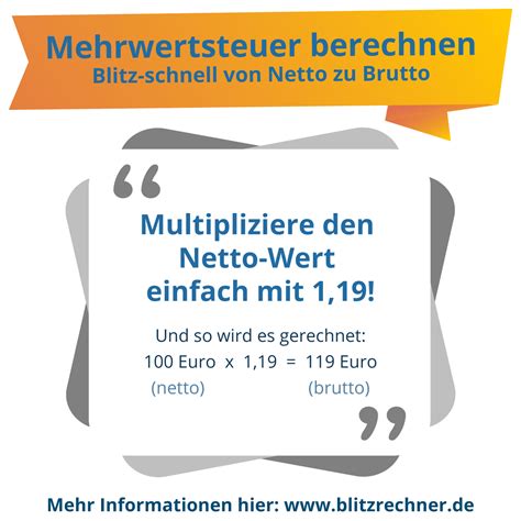 Der bruttolohn ist im arbeitsvertrag festgelegt. Mehrwertsteuer-Rechner: Brutto Netto MwSt von blitzrechner.de