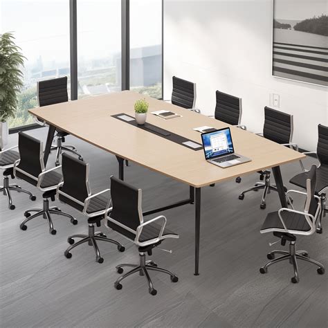 Dextrus 8ft Conference Table 945l Large Meeting Table With Rectangle