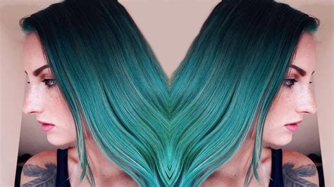 Dark Green Teal Hair