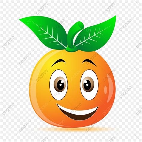 Smile Happy Face Vector Design Images Cute Orange Fruit Cartoon