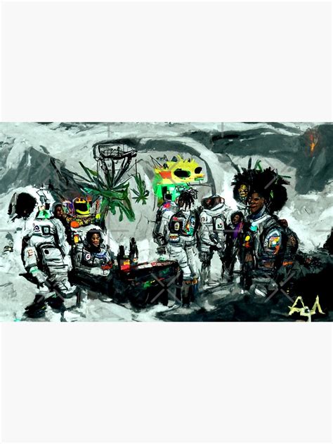 Cosmic Astronauts Meet Up At Arcade On The Moon Concept Art Painting