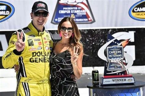 Kyle Busch Celebrates With Wife Samantha Winning The Truck Race At