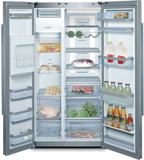 Multiairflow™ evenly circulates cool, fresh air to maintain consistent temperatures throughout the entire fridge cavity, from the door bins to back corners. Bosch B22CS80SNS 21.7 cu. ft. Counter-Depth Side by Side ...