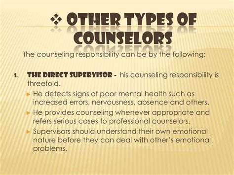 Types Of Counseling