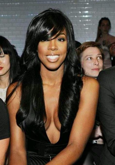Kelly rowland | straight black hair, kelly rowland, black. Kelly Rowland side swept bangs | Hairstyles with bangs ...