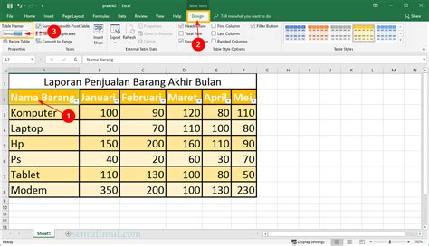 Mewarnai Kolom Kerja Excel Ke Kanan Format As Table Mewarnai Baris Kolom Tabel Dengan Format