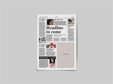 Aspect ratio is 1.5 rhenish: Tabloid Newspaper Template By Dene Studios | TheHungryJPEG.com