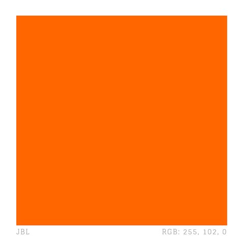 Jbl Orange Brand Colour Hex Ff6600 And Cmyk 0 60 100 0 Jbl Orange