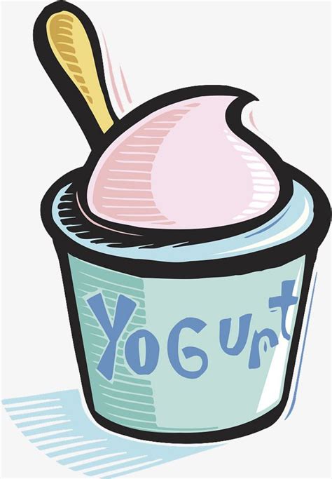 A Cup Of Yogurt Cup Clipart Spoon Yogurt Vector Png Transparent