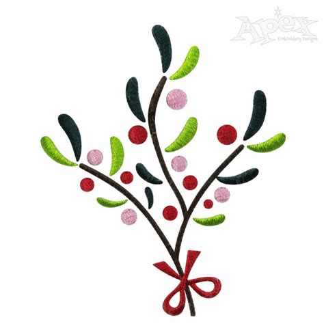 Mistletoe Embroidery Design