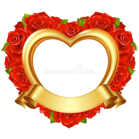 Red Roses Heart Frame Stock Illustrations 5459 Red Roses Heart Frame