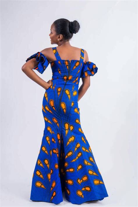 blue african print maxi dress ankara maxi dresses blue and etsy