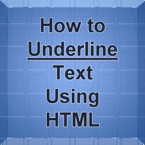 Around Mom's Kitchen Table: Using HTML to Underline Text ...