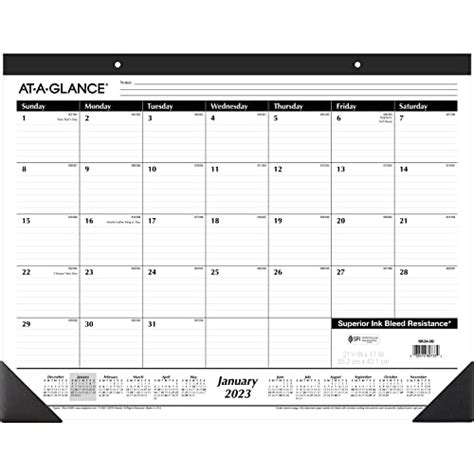 2023 Desk Calendar By At A Glance Monthly Desk Pad 21 34 X 17 Large