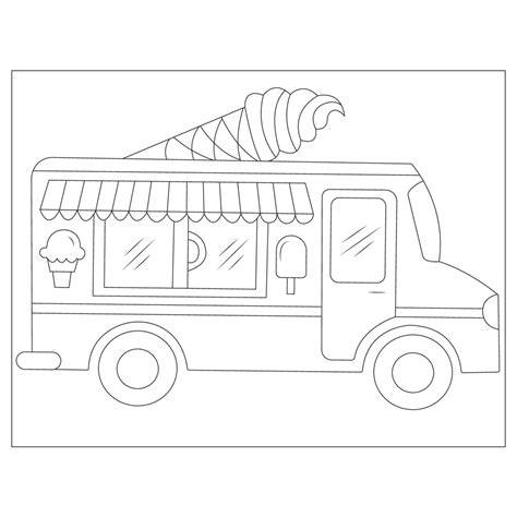 Ice Cream Truck Coloring Pages