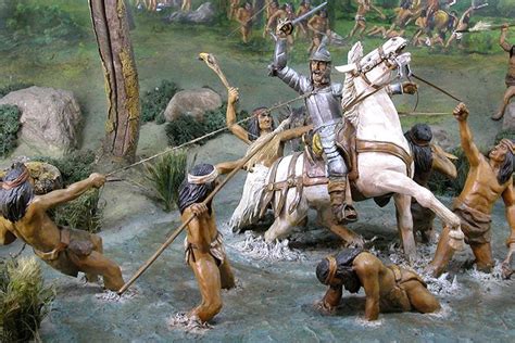 Al terminar la escuela me quedó la sensación de que los genocidas españoles invadieron américa en 1492 y hasta 1810 dominaron américa del sur y américa central casi sin oposición. Batalla de Tucapel - Galería de la Historia de Concepción