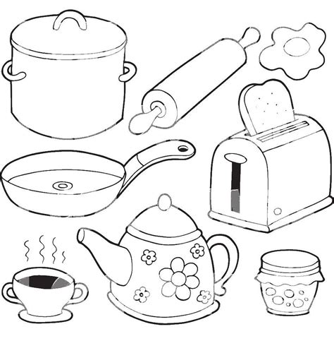 Kitchen Coloring Pages For Kids How To Draw Kitchen Coloring Pages