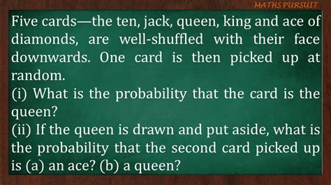 Five Cardsthe Ten Jack Queen King And Ace Of Diamonds Are Well Shuffled With Their Face