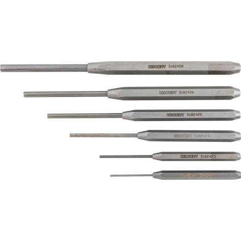 Kennedy Exlength Inserted Pin Punches 6 Piece Set At Zoro