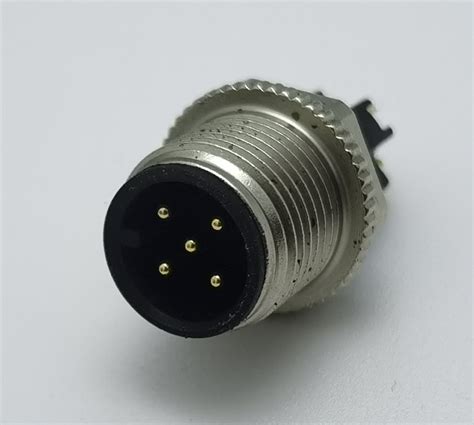 M12 Connector Male A Code 5pin Waterproof Round Connector Connector