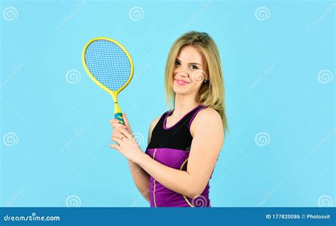 Tennis Player Prepares To Serve Ball Beautiful Female Tennis Player