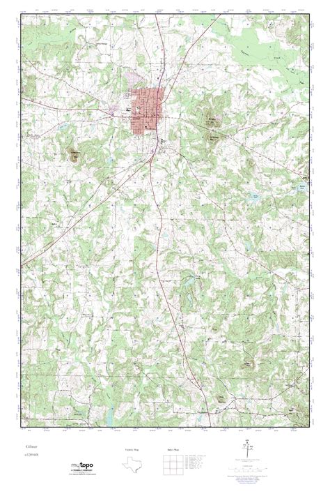 Mytopo Gilmer Texas Usgs Quad Topo Map