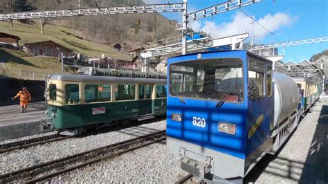 Switzerland Railway Wengen To Lauterbrunnen Youtube