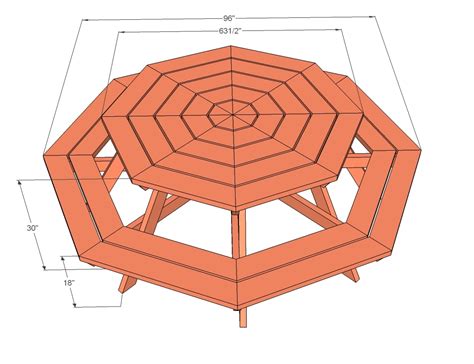 How To Build A Octagon Picnic Table Tableideas