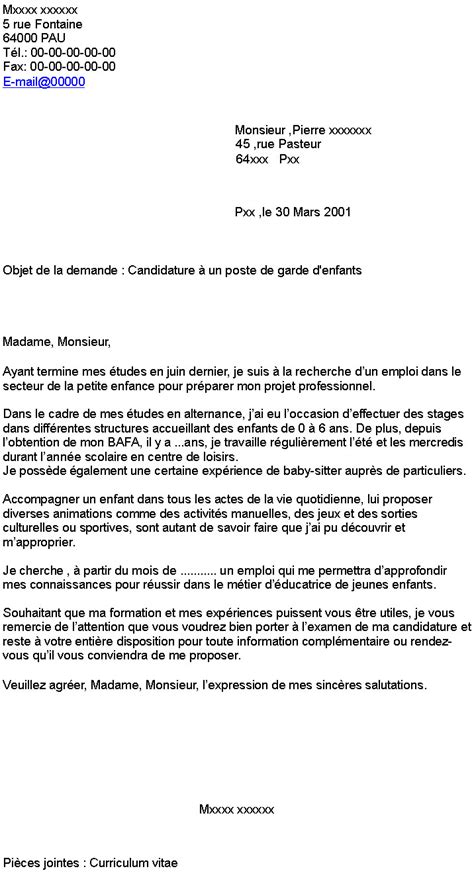 Lettre De Motivation Animateur Enfant Laboite Cv Fr