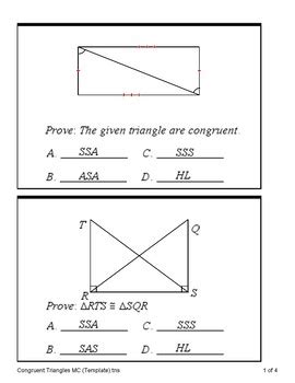 Join us as we explore the five triangle congruence theorems (sss postulate. Triangle Congruence Oh My Worksheet - The Ha Hypotenuse ...
