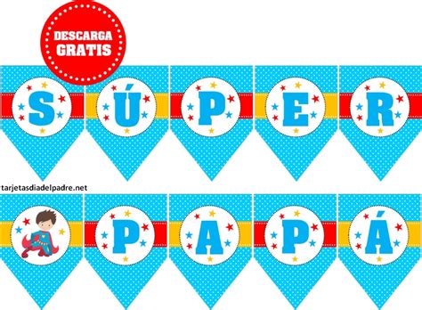 Banderines Guirnalda Letras Feliz Dia Del Padre Para Imprimir