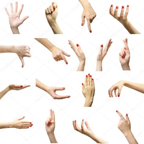 Set Of Female Hands Gestures Stock Photo By ©belchonock 99821552