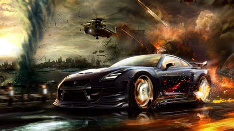 A beautiful nissan gtr surrounded by smoke. Race Car Nissan GTR Wallpapers HD / Desktop and Mobile ...