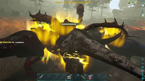 Ark Survival Evolved Boss Fight With Woolly Rhino Youtube