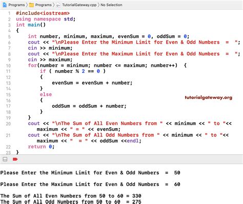 Sum Of Odd And Even Numbers In Python