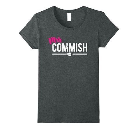 New Tee Mrs Commish Funny Female Fantasy Football Wife T Shirt