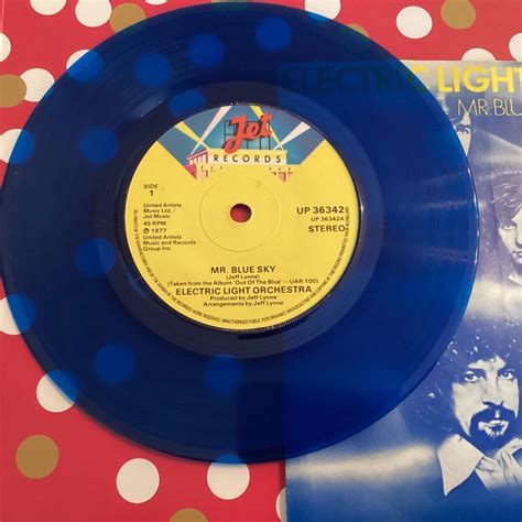 Elo Ltd Edition Blue 7” Vinyl Single “ Mr Blue Sky “ Electric Light