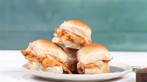 This was my first time making one of trisha yearwood's recipes. buffalo chicken sliders trisha yearwood