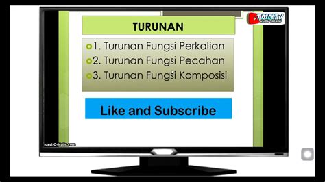 Turunan Fungsi Perkalian Pecahan Dan Komposisi YouTube