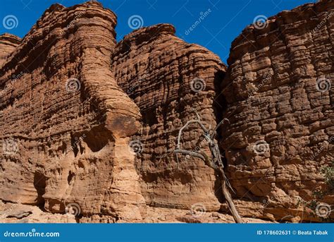 Labyrithe Of Rock Formation Called D`oyo In Ennedi Plateau On Sahara