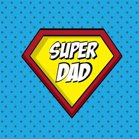 Funny Super Dad Shield Stock Vector Illustration Of Character 29777836