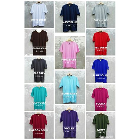 Jual Kaos Polos Cotton Combed S Premium Size S M L Xl Shopee