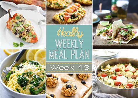 Healthy Weekly Meal Plan 43 Yummy Healthy Easy