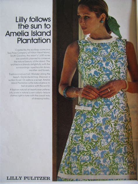 Vintage Lilly Pulitzer Print Ad From Vogue April 1975 Vintage Lilly