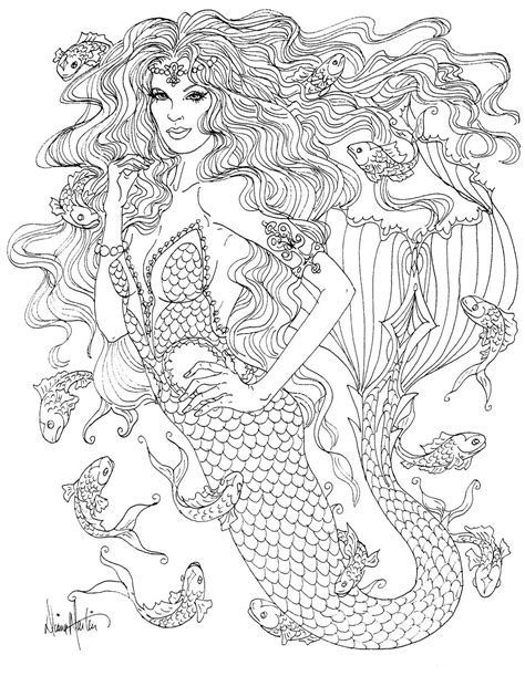 IN THE BLUE | Mermaid coloring pages, Mermaid coloring book, Mermaid