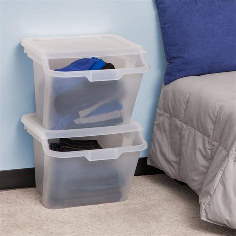 Iris Stackable Storage Bins 6 Piece In Home Recycling Bins